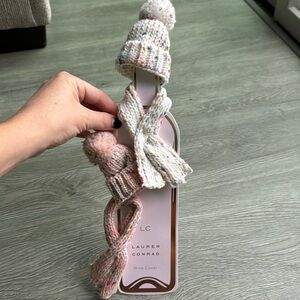 NWT Lauren Conrad Holiday Wine Knitted Scarf and Hat Gifting Accessories